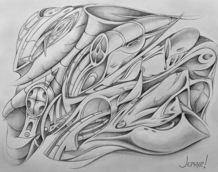 Scribble Assignment - Pencil Drawing- Copyright 2011, Jephyr (Jeff Curtis), All Rights Reserved